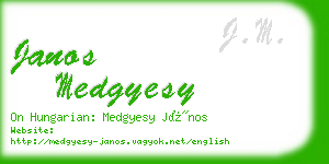 janos medgyesy business card